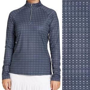 Lady Hagen Printed SPF 50 Long Sleeve Golf Quarter Zip